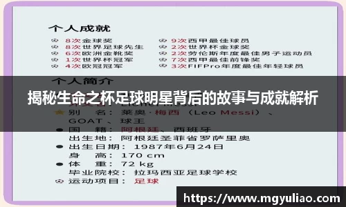 揭秘生命之杯足球明星背后的故事与成就解析